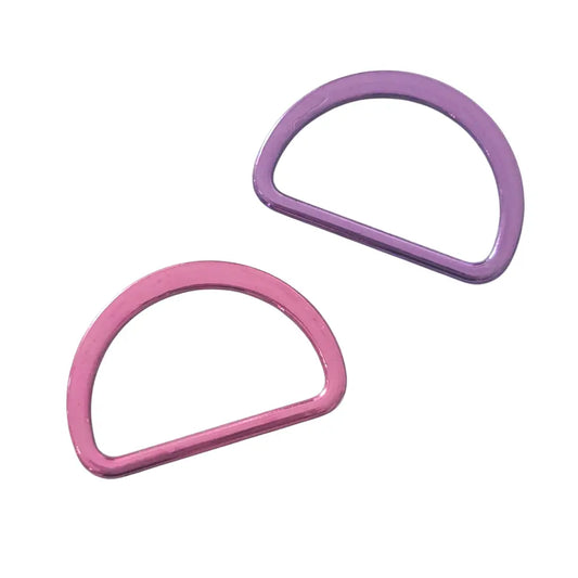 D-Ringe Metallic Colours | schmale Form | für 25mm Gurtband