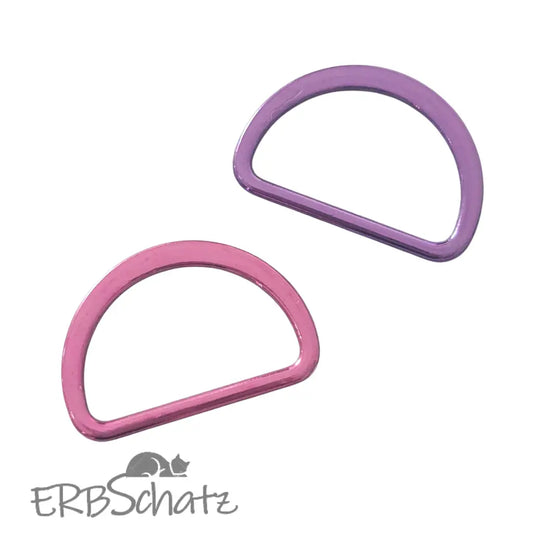 D-Ringe Metallic Colours | schmale Form | für 25mm Gurtband