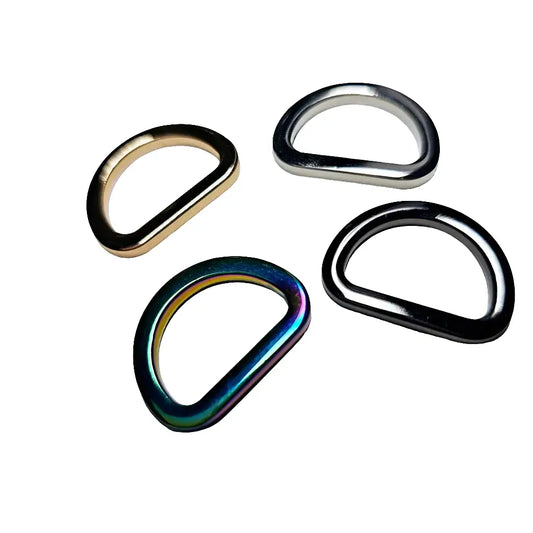 D-Ringe modern Farbauswahl für 20mm Gurtband Gold