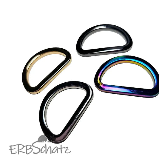 D-Ringe modern Farbauswahl für 25mm Gurtband Gold