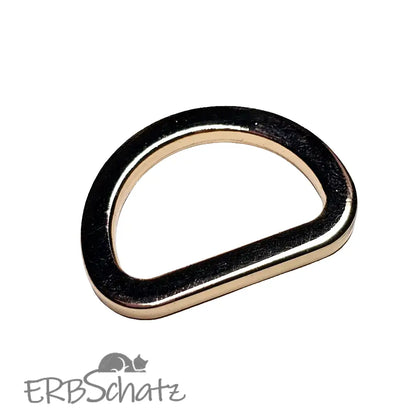 D-Ringe modern Farbauswahl für 20mm Gurtband - Gold