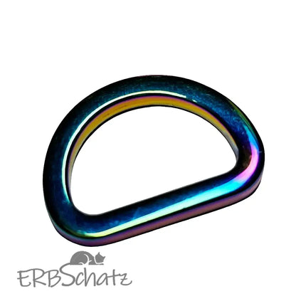 D-Ringe modern Farbauswahl für 20mm Gurtband - Rainbow