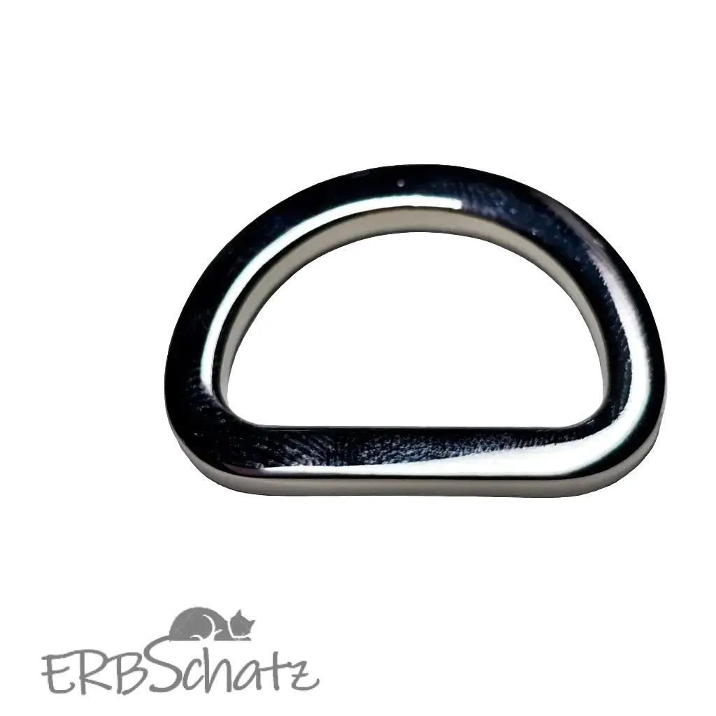 D-Ringe modern Farbauswahl für 20mm Gurtband - Silber