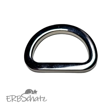 D-Ringe modern Farbauswahl für 20mm Gurtband - Silber
