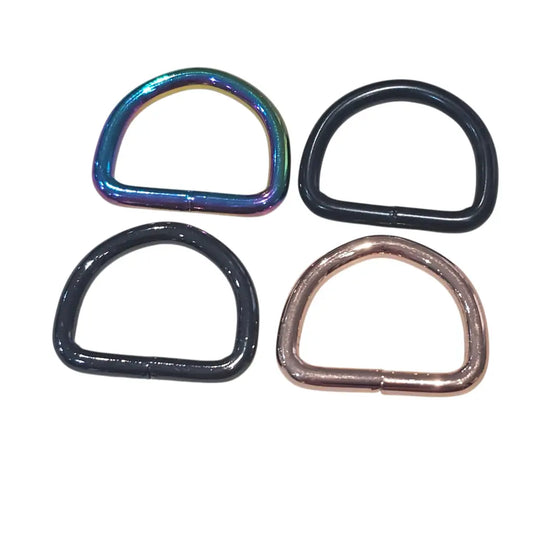 D-Ringe Neu | Bruchlast 220 kg | für 25mm Gurtband Roségold