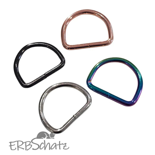 D-Ringe Neu | Bruchlast 300 kg | für 38mm Gurtband Roségold