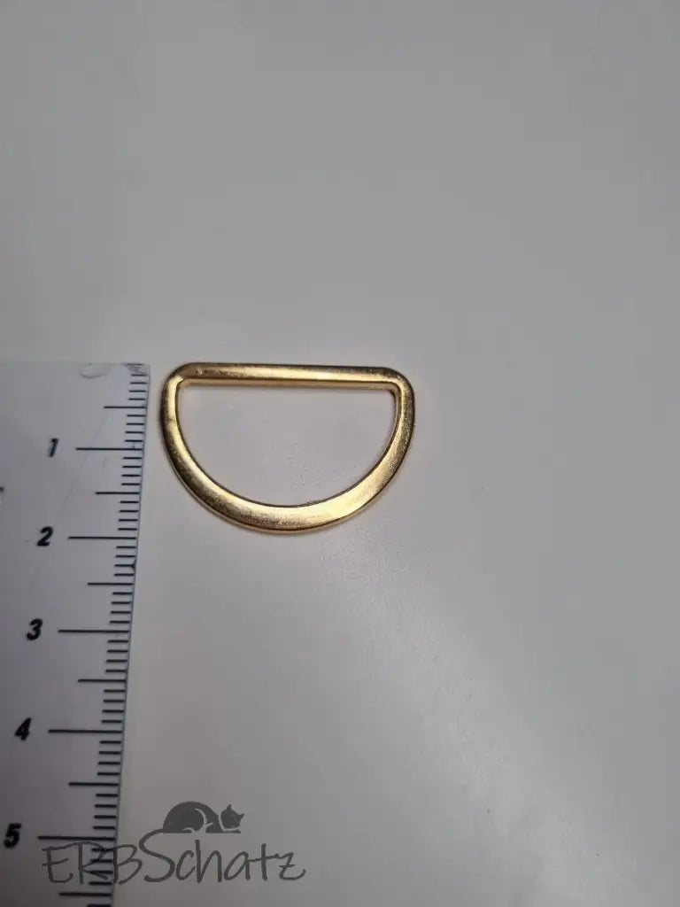 D-Ringe schmale Form Gold Silber Gun Metal für 25mm