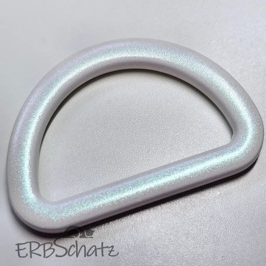 D-Ringe White Glossy Shimmer für 25mm Gurtband - White