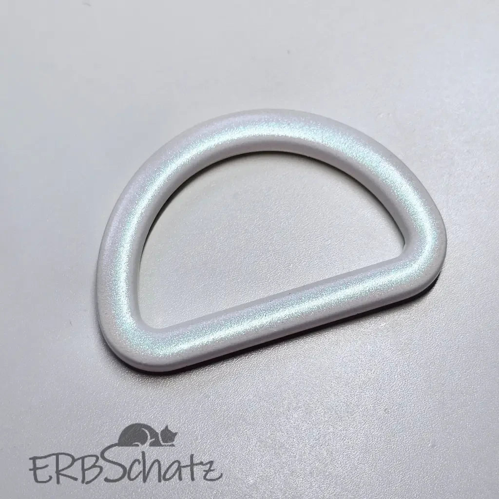 D-Ringe White Glossy Shimmer für 25mm Gurtband - White