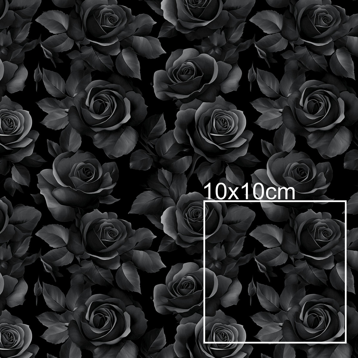 Kunstleder Dark Roses | 50x130 cm