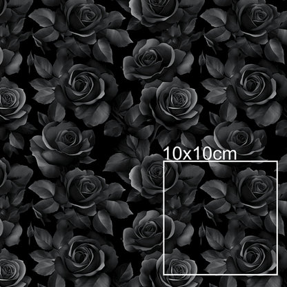 Kunstleder Dark Roses | 50x130 cm