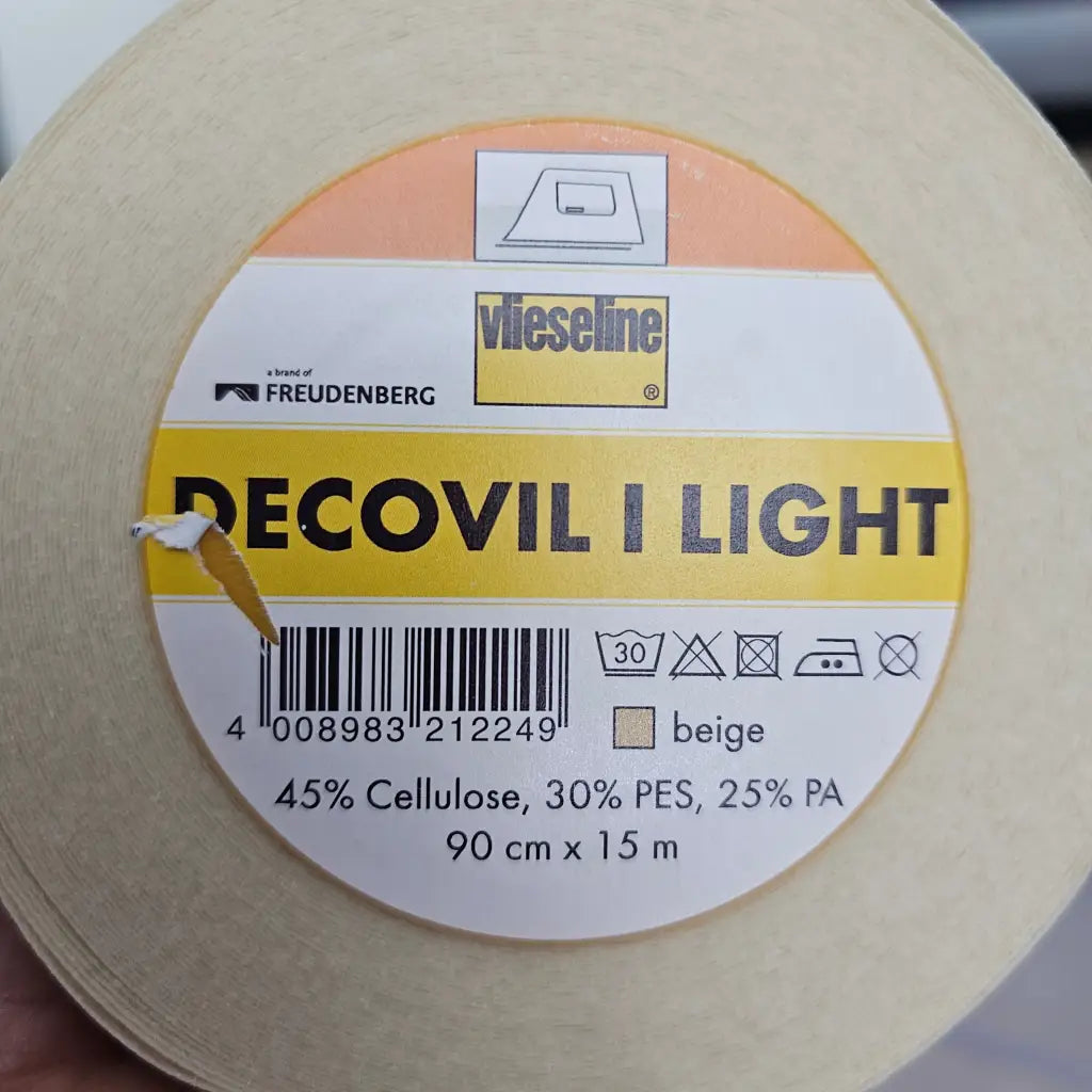 Decovil I Light fxierbare Einlage für Taschen 90cm breit