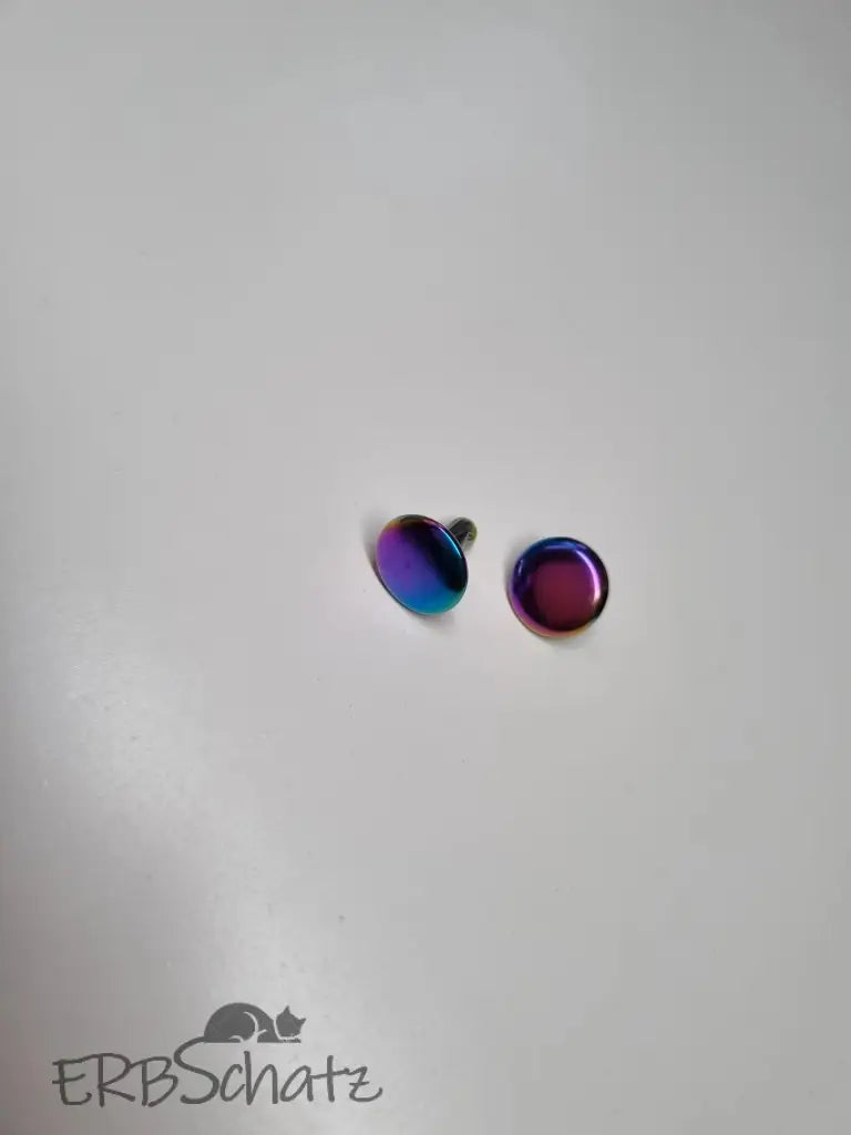 Doppelkopfnieten Farbauswahl 9x9mm Rainbow - reißverschluss