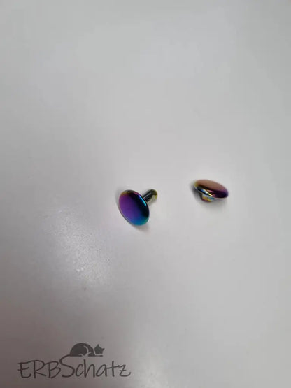 Doppelkopfnieten Farbauswahl 9x9mm Rainbow - reißverschluss