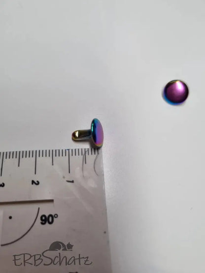 Doppelkopfnieten Farbauswahl 9x9mm Rainbow - reißverschluss