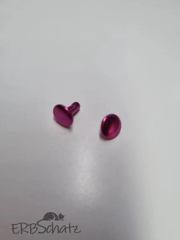 Doppelkopfnieten metallic bunt 8x8mm Pink