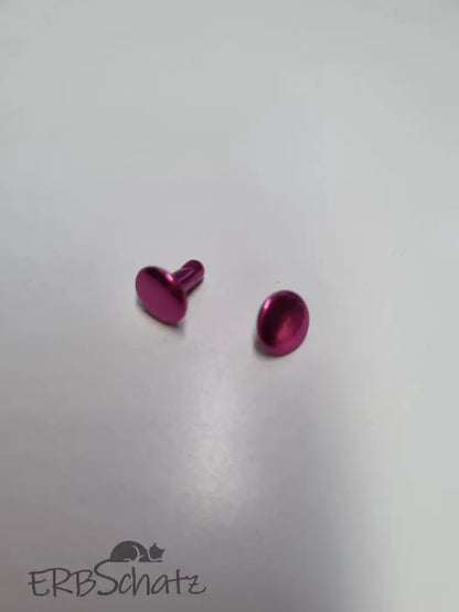 Doppelkopfnieten metallic bunt 8x8mm Pink