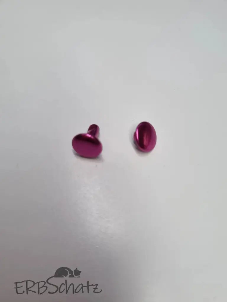 Doppelkopfnieten metallic bunt 8x8mm Pink