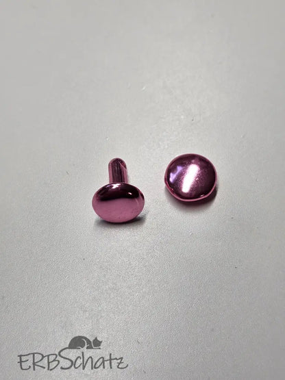 Doppelkopfnieten metallic bunt 8x8mm Pink