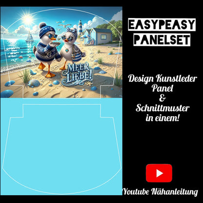Easy Peasy KL Panelset Meer Liebe | Kosmetiktasche Roundtop