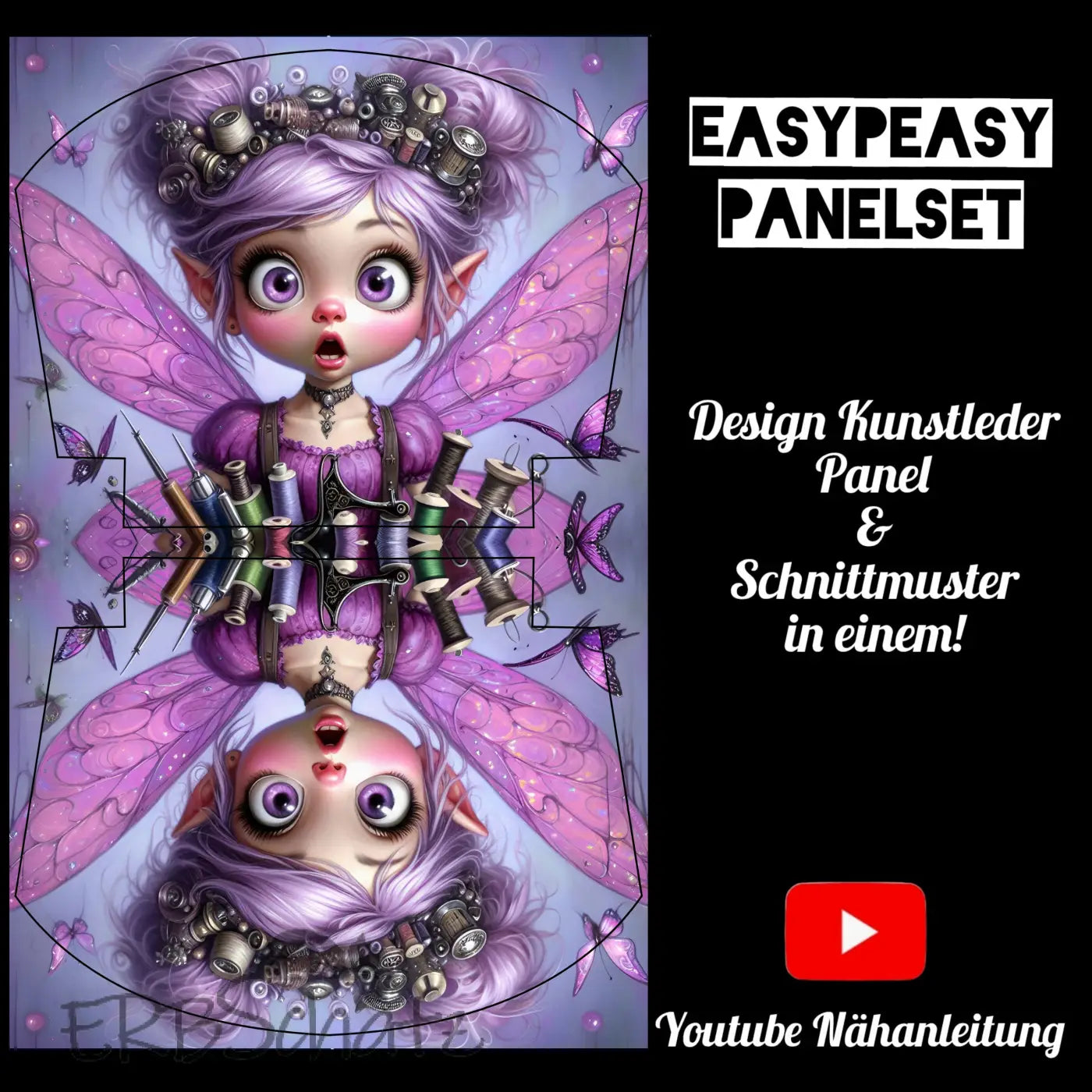 Easy Peasy KL Panelset Sewgirl | Kosmetiktasche Roundtop