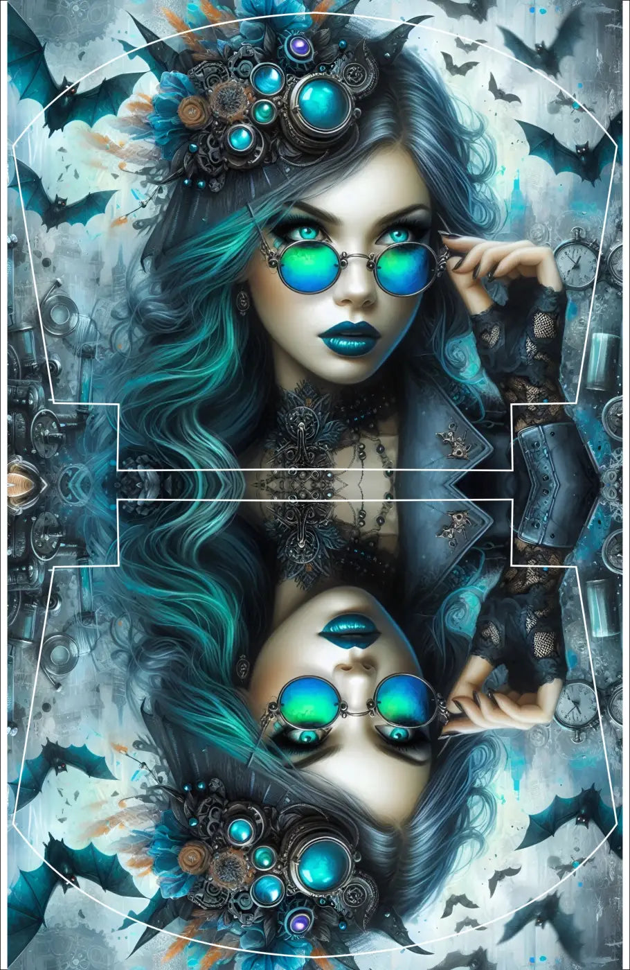 Easy Peasy KL Panelset Steampunk Lady Turquoise
