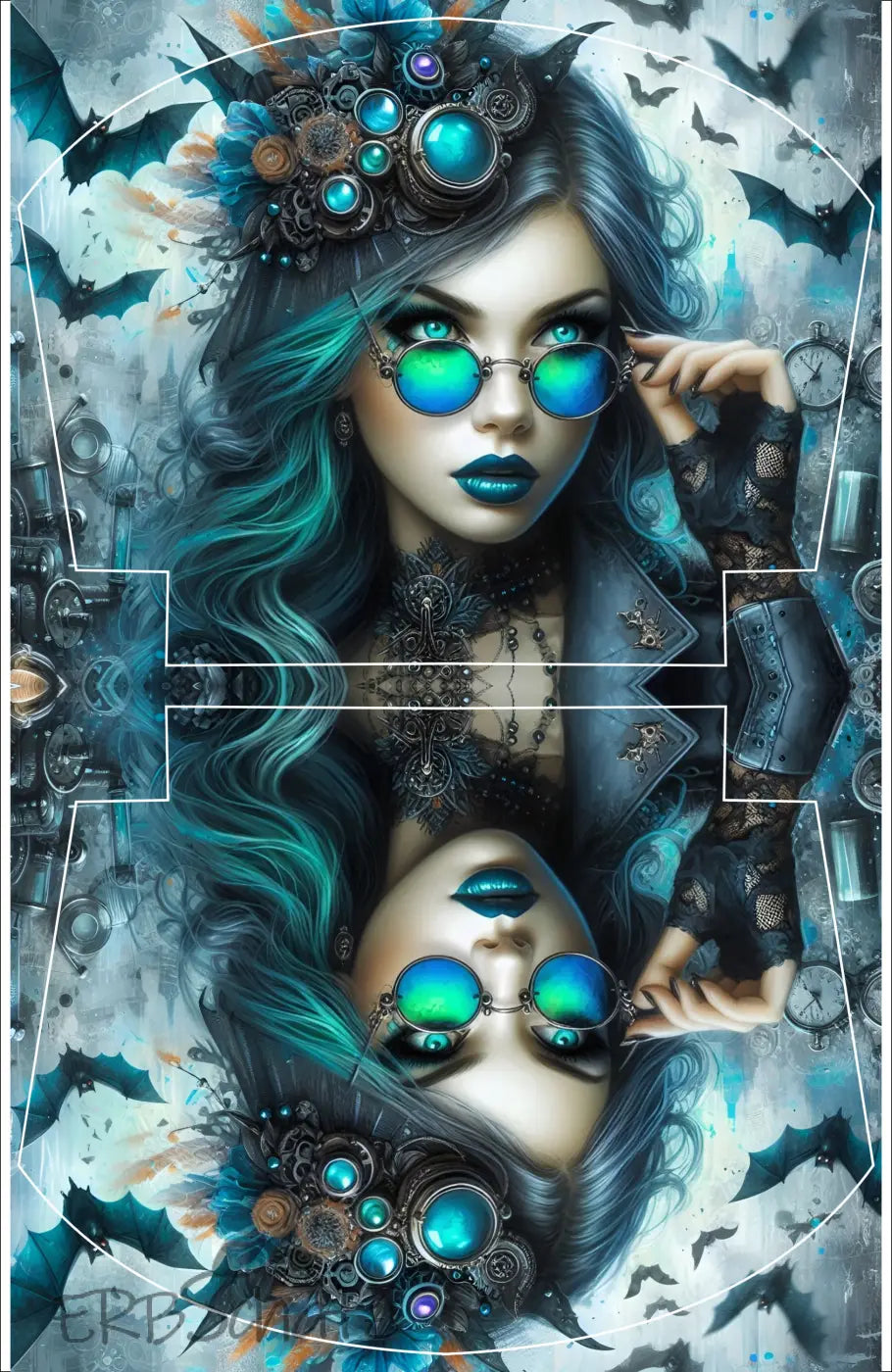 Easy Peasy KL Panelset Steampunk Lady Turquoise