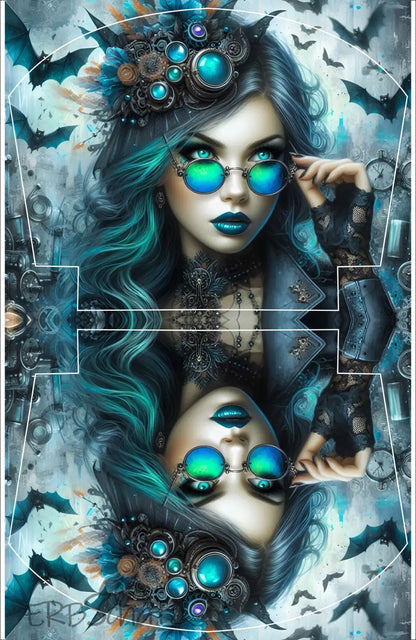 Easy Peasy KL Panelset Steampunk Lady Turquoise