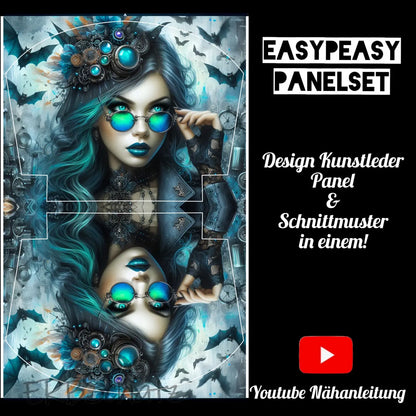 Easy Peasy KL Panelset Steampunk Lady Turquoise