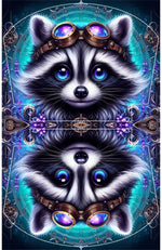 Easy Peasy KL Panelset Steampunk Raccoon | Kosmetiktasche