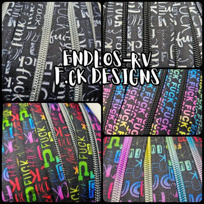 Endlosreißverschlüsse bedruckt F.CK Designs - Gr.5