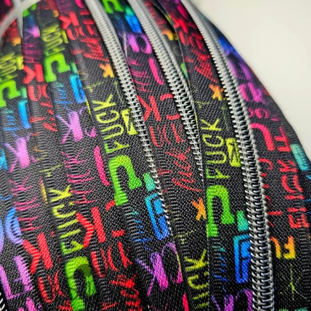 Endlosreißverschlüsse bedruckt F.CK Designs - Gr.5