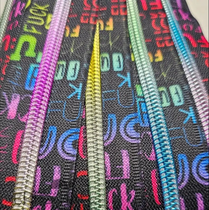 Endlosreißverschlüsse bedruckt F.CK Designs - Gr.5