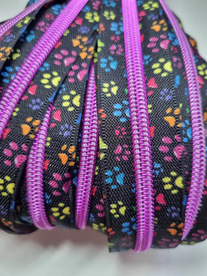 Endlosreißverschlüsse bedruckt Tier- und Blüten- Designs