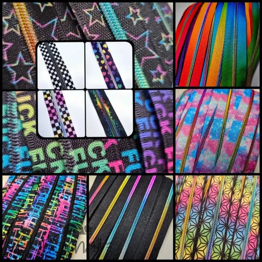 Endlosreißverschlüsse bedruckt verschiedene Designs (Gr. 3)