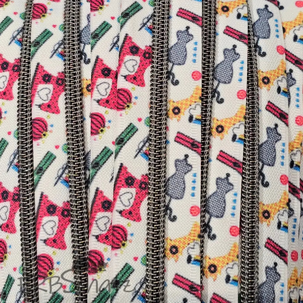 Endlosreißverschlüsse bedruckt verschiedene Designs