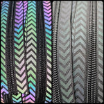 Endlosreißverschlüsse Black Rainbow reflektierend - Gr.5