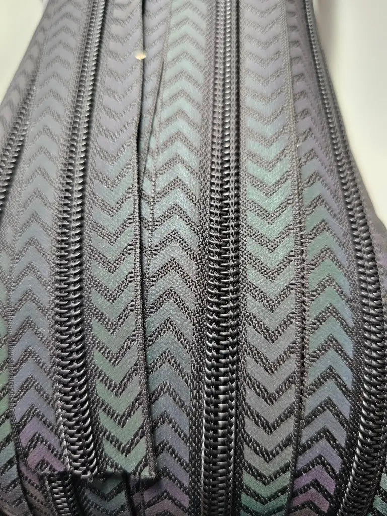 Endlosreißverschlüsse Black Rainbow reflektierend - Gr.5
