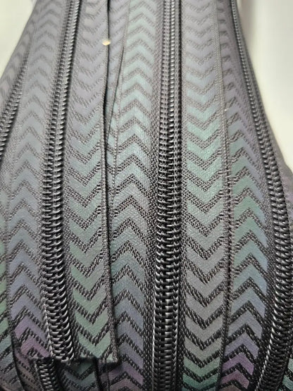 Endlosreißverschlüsse Black Rainbow reflektierend - Gr.5