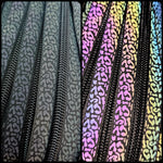 Endlosreißverschlüsse Black Rainbow reflektierend - Gr.5