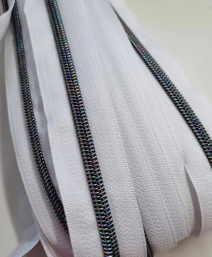 Endlosreißverschlüsse Black Star Rainbow - Gr.5