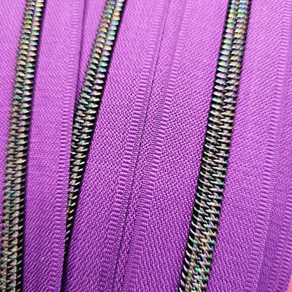 Endlosreißverschlüsse Black Star Rainbow - Gr.5
