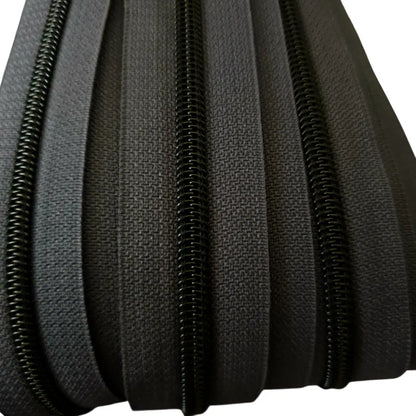 Endlosreißverschlüsse Colour - Black Matt - Gr.5
