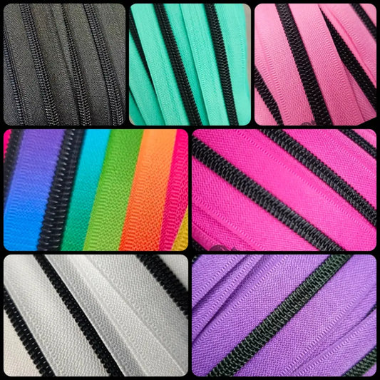 Endlosreißverschlüsse Colour - Black Matt - Gr.5