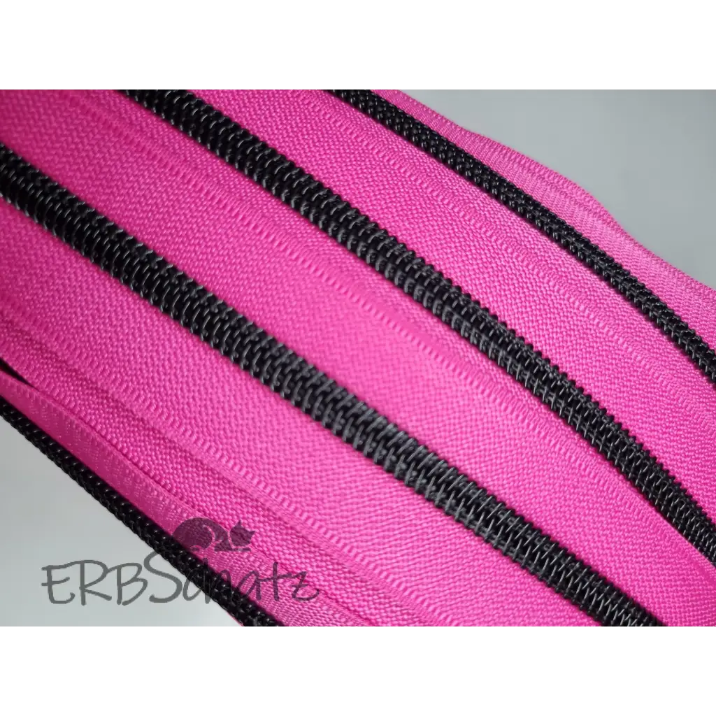 Endlosreißverschlüsse Colour - Black Matt - Pink