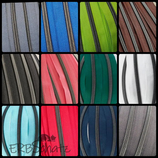 Endlosreißverschlüsse Gun Metal