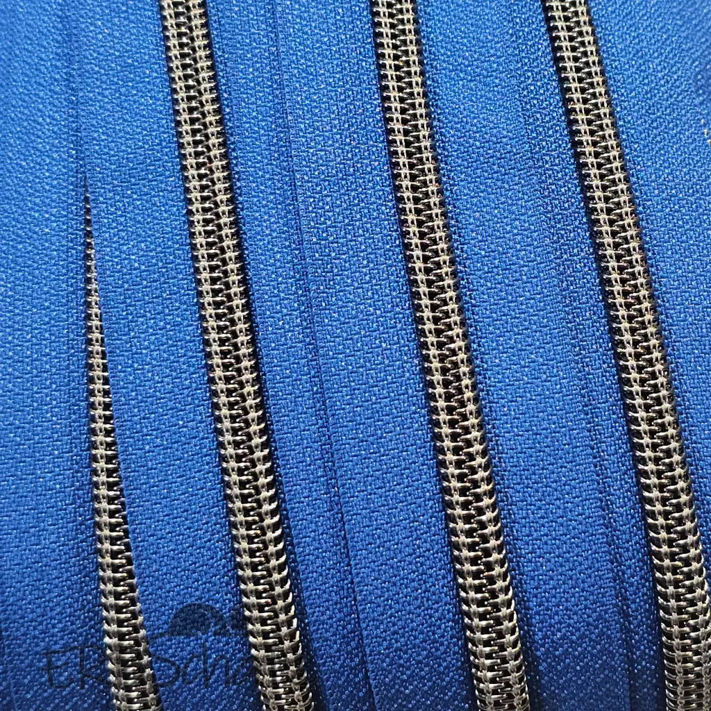 Endlosreißverschlüsse Gun Metal - Azurblau