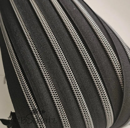Endlosreißverschlüsse Gun Metal - Gr.5