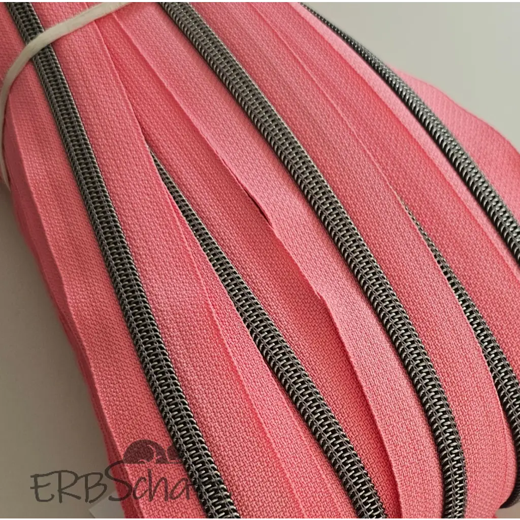 Endlosreißverschlüsse Gun Metal - Rosy