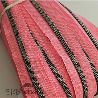 Endlosreißverschlüsse Gun Metal - Rosy